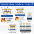 Pancake Fundraiser Editable Sign Set Template Perfect for Adoption/Charity/Non Profit/Athletic Fundraiser Event Idea